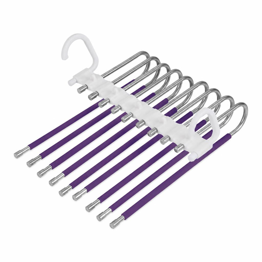Percha Multicapa para Pantalones, 9 Niveles Antideslizante