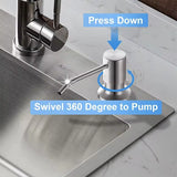 Dish Soap Dispenser Kitchen Liquid Soap Dispenser Sponge Caddy Soap Pump Dispenser with Sponge Holder Kitchen Cleaner