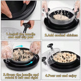 Upgraded Chicken Shredder with Transparent Cover, Large Non-Slip Blade for Meat & Vegetables, Easy to Clean Kitchen Tools