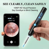 Smart Visual Ear Wax Remover with 1080P HD Camera, USB C Rechargeable Ear Cleaner, Waterproof Ear Scope Otoscope, Safe Ear Wax