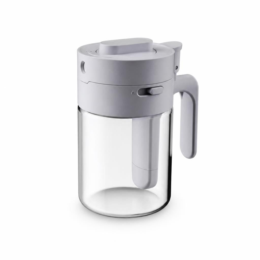 Tarro de Cristal 2 en 1 para Sal y Especias con Cuchara Integrada