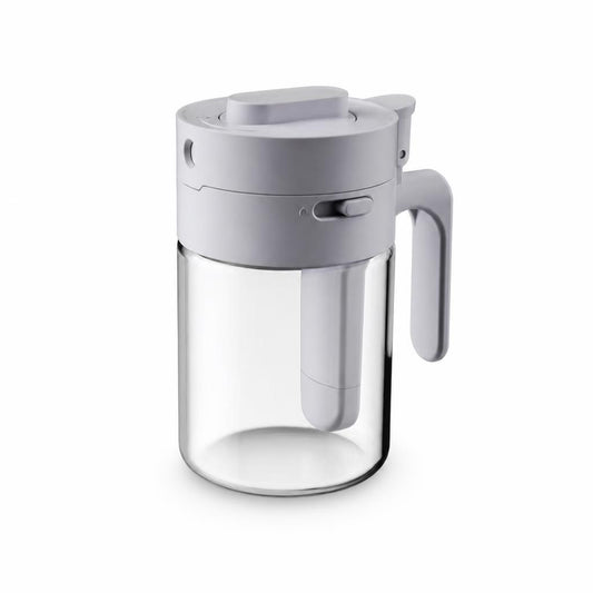Tarro de Cristal 2 en 1 para Sal y Especias con Cuchara Integrada