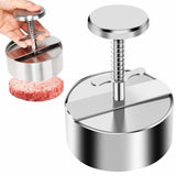 Prensa Manual para Hamburguesas de Acero Inoxidable Ajustable