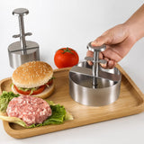 Prensa Manual para Hamburguesas de Acero Inoxidable Ajustable
