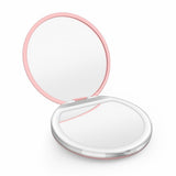 Espejo de Bolsillo con Luz LED y Doble Aumento 1X/3X