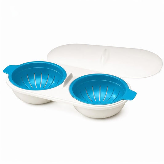 Molde Doble para Escalfar Huevos en Microondas