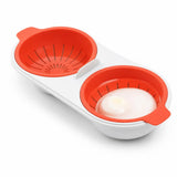 Molde Doble para Escalfar Huevos en Microondas