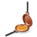 Sartén Plegable de Doble Cara Antiadherente para Tortitas y Gofres
