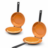 Sartén Plegable de Doble Cara Antiadherente para Tortitas y Gofres