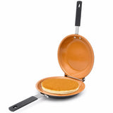 Sartén Plegable de Doble Cara Antiadherente para Tortitas y Gofres