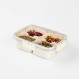Caja Organizadora de Snacks con Tapa, 4/8 Compartimentos
