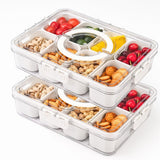 Caja Organizadora de Snacks con Tapa, 4/8 Compartimentos