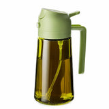 Aceitera Pulverizadora de Cristal 2 en 1, 470 ml
