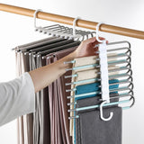 Percha Multicapa para Pantalones, 9 Niveles Antideslizante